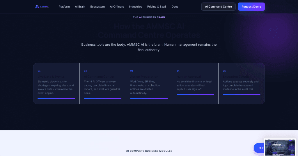 Mahad Brain & AI Services UI Preview